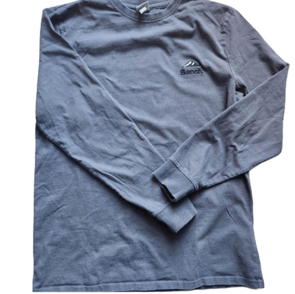 Bench Men's medium 100% cotton Gray Long Sleeve Shirt